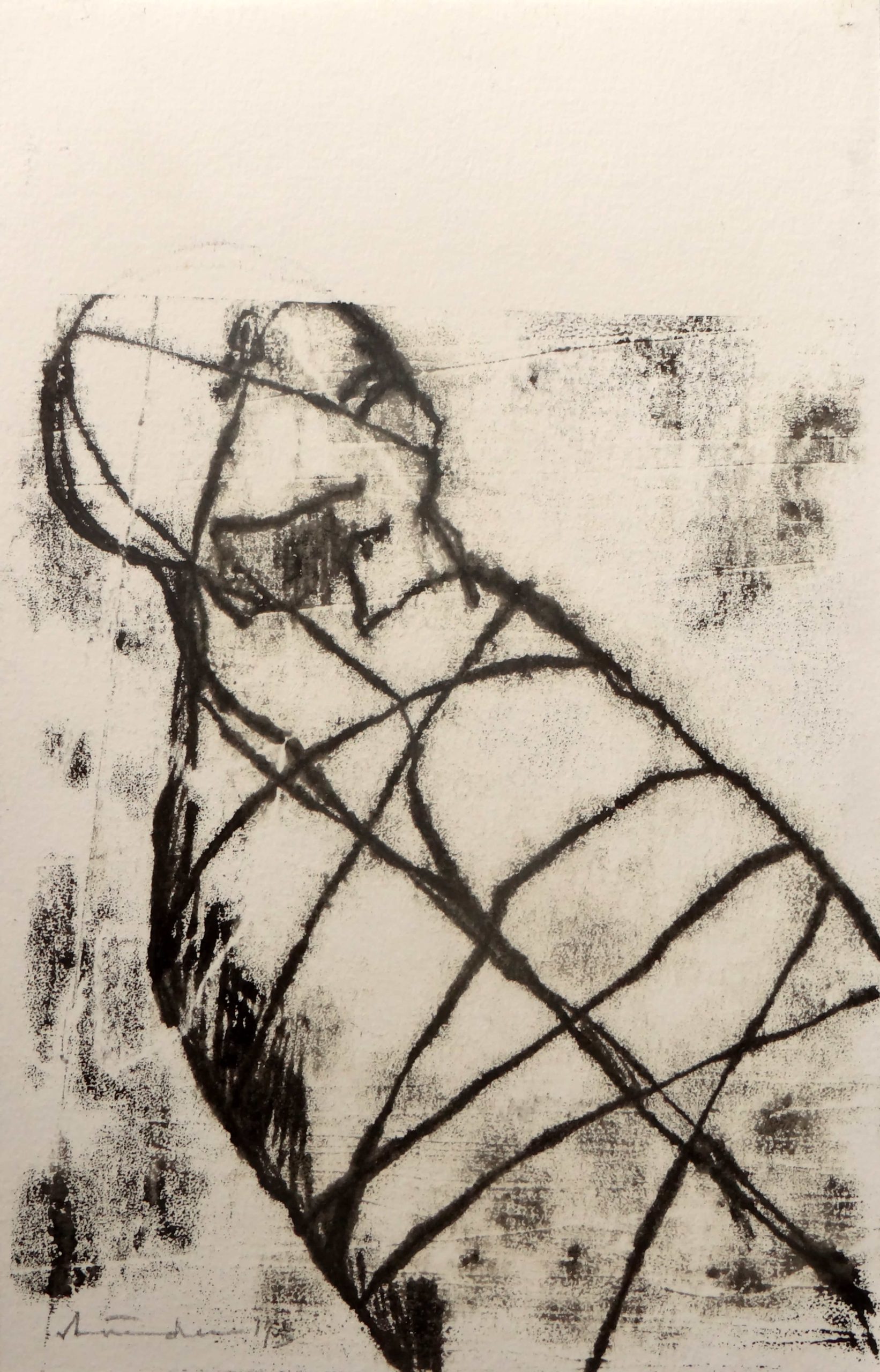 ARINDAM CHATTERJEE UNTITLED IV INK ON PAPER 8.2x5.2 IN