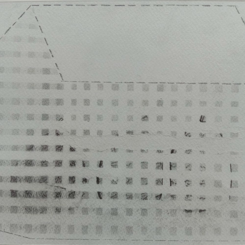 SURAJIT BISWAS HOME II GRAPHITE AND INK ON PAPER 8x 12 IN 2014-2015