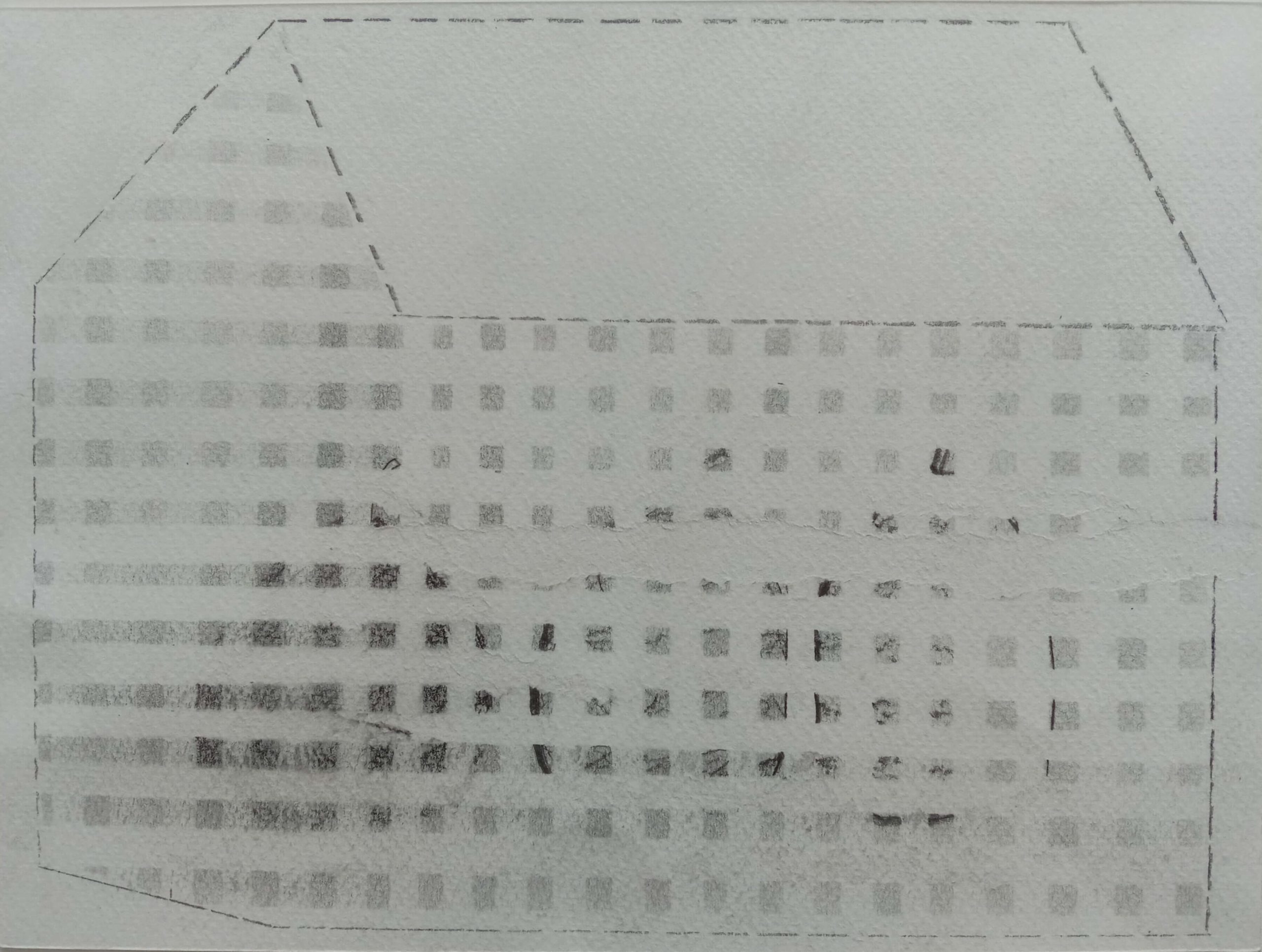 SURAJIT BISWAS HOME II GRAPHITE AND INK ON PAPER 8x 12 IN 2014-2015