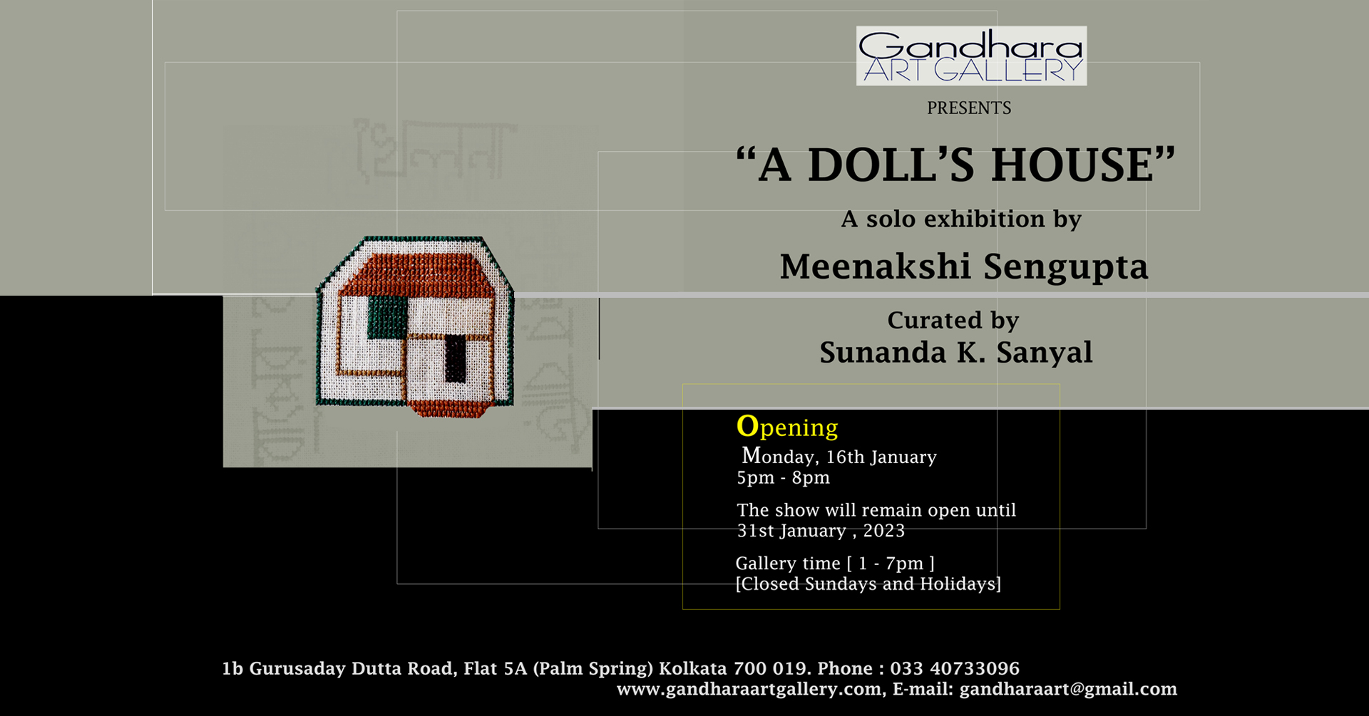A DOLL S HOUSE A SOLO EXHIBITION OF MEENAKSHI SENGUPTA 16TH JANUARY TO 31ST JANUARY 2023