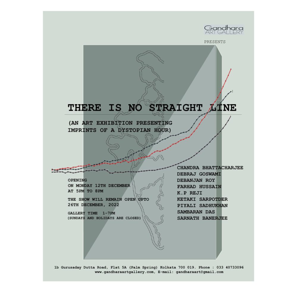 THERRE IS NO STRAIGHT LINE POSTER MONDAY 12th DEC to 26th DEC 2022